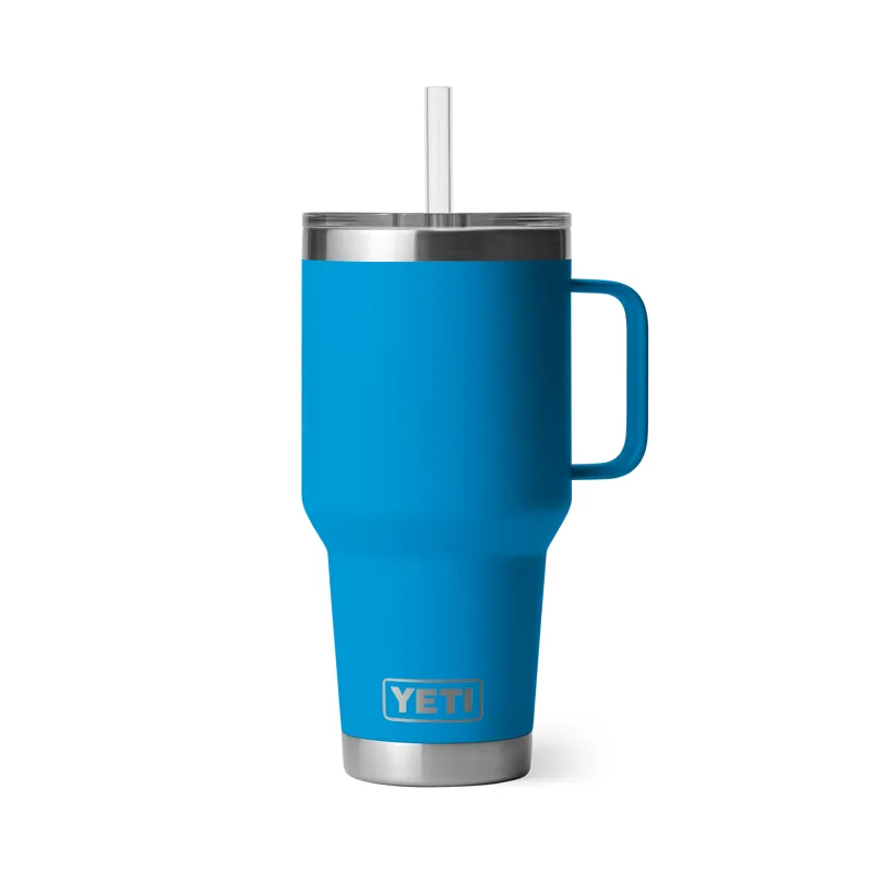 YETI Rambler 35oz Straw Mug Big Wave Blue
