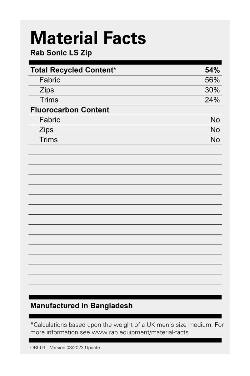 Rab Men's Sonic LS Zip Tempest Blue-6