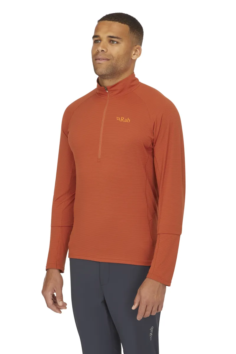 Rab Men's Sonic LS Zip Red Clay-3