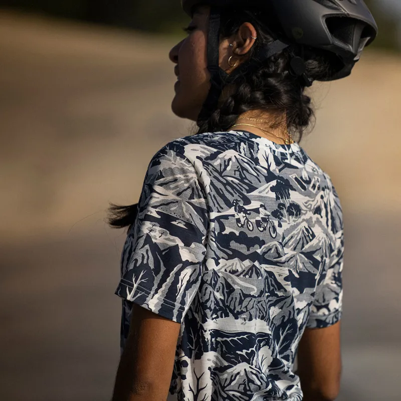 Specialized Fjallraven Women's S/F Wool CaliSwe T-Shirt Navy/ Eggshell-6