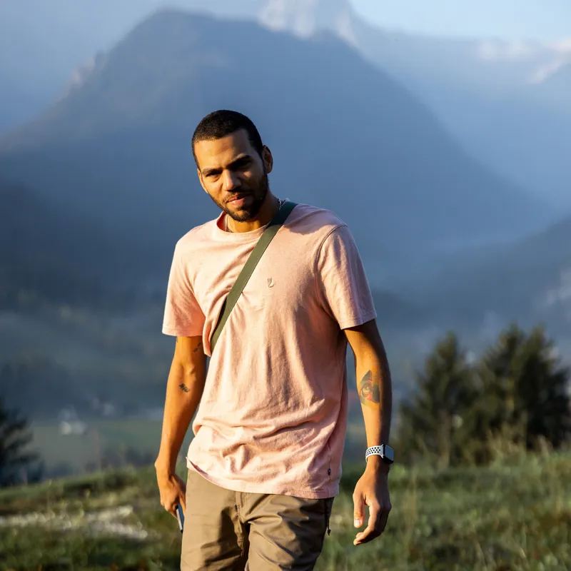 Fjallraven Mens Hemp Blend T-Shirt Chalk Rose-6