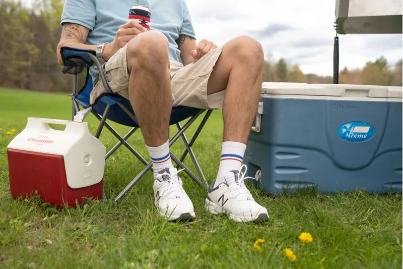 Darn Tough Men's Element Micro Crew Lightweight Running Socks White-1
