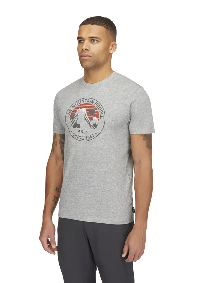 Rab Men's Stance Alpine Peak Tee Grey Marl-3