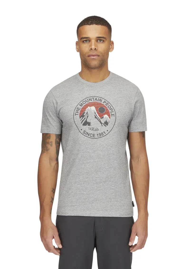 Rab Men's Stance Alpine Peak Tee Grey Marl-2