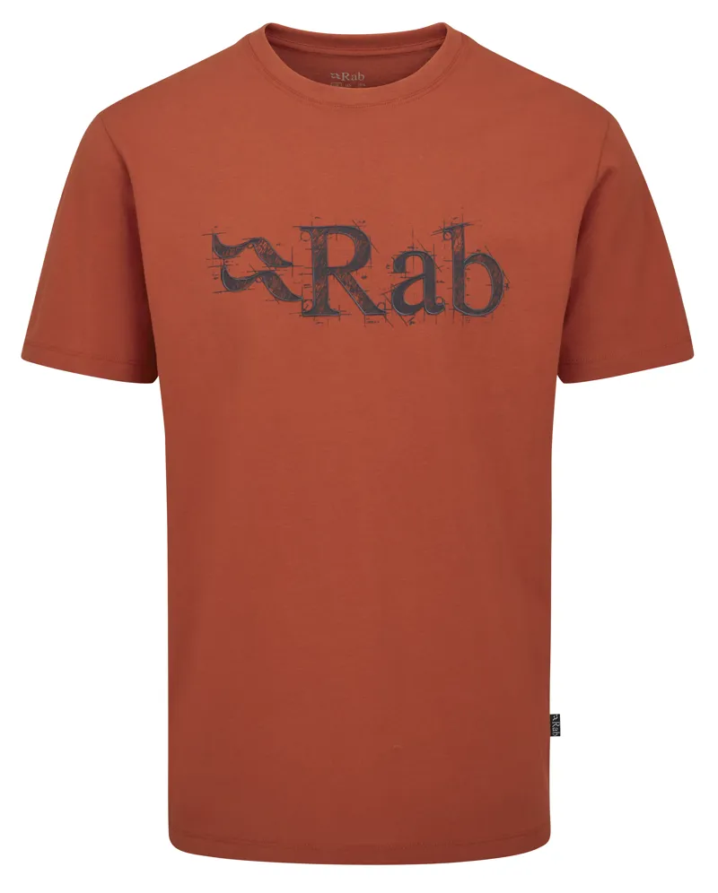 Rab Men's Stance Tech Sketch T-Shirt Red Clay