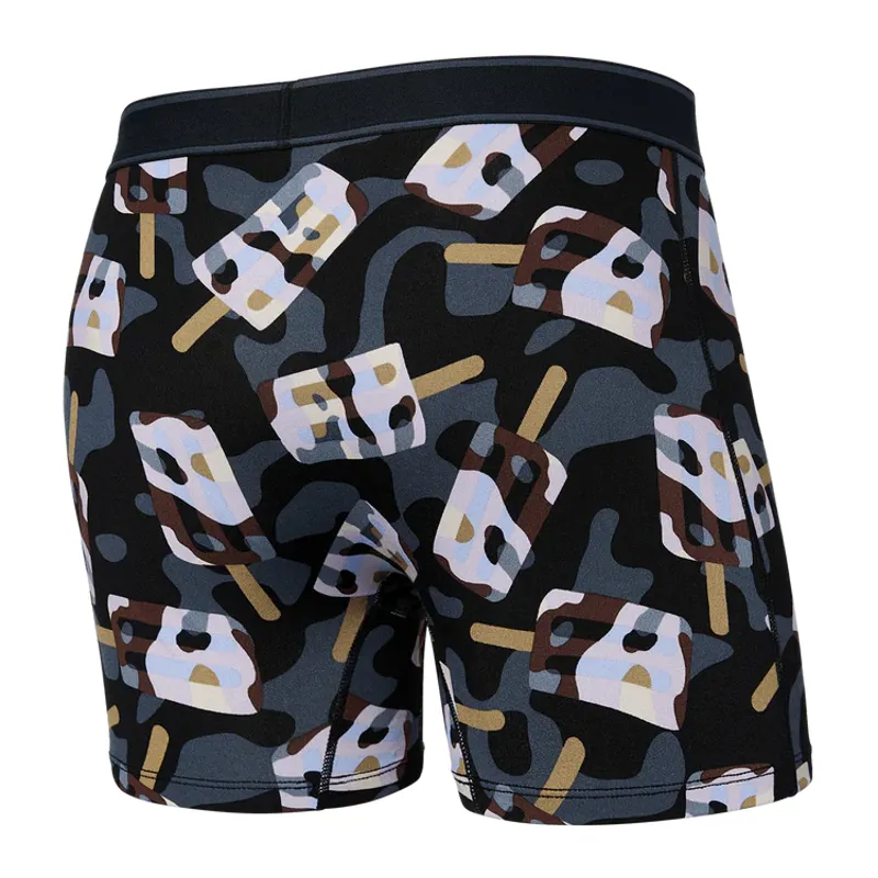 Saxx Men's  Daytripper Boxer Brief Fly Camo Coolers Black-1