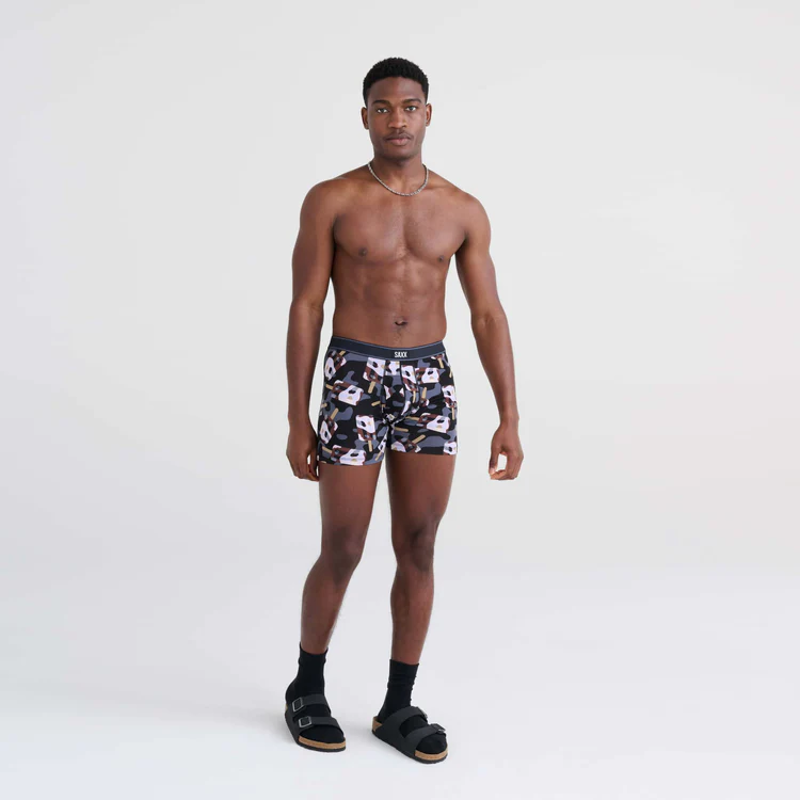 Saxx Men's  Daytripper Boxer Brief Fly Camo Coolers Black-6