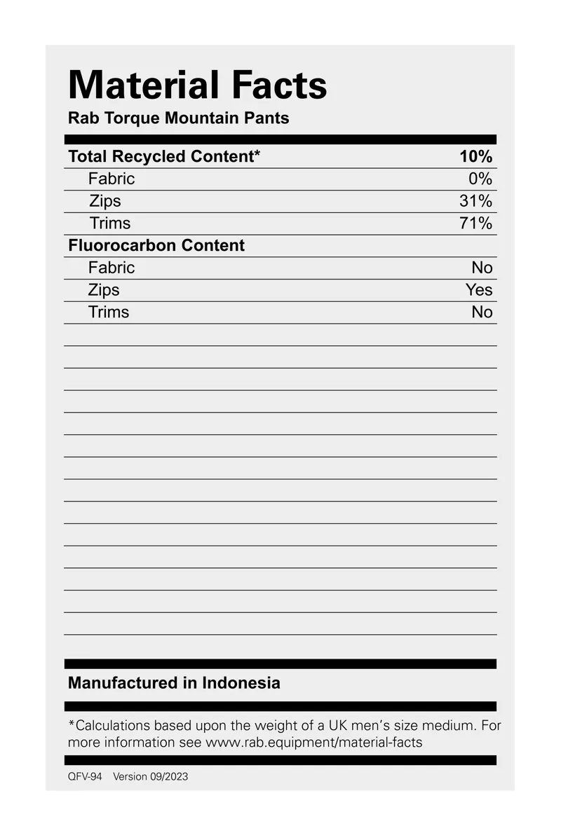 Rab Men's Torque Mountain Pants Light Khaki/ Army-7