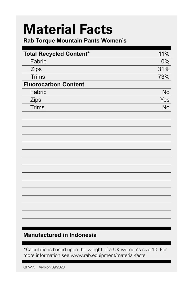 Rab Women's Torque Mountain Pants Anthracite/ Black-6