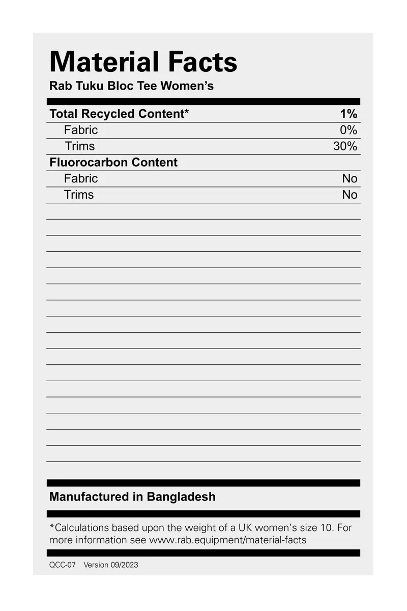 Rab Women's Tuku Bloc Tee Red Grapefruit-8