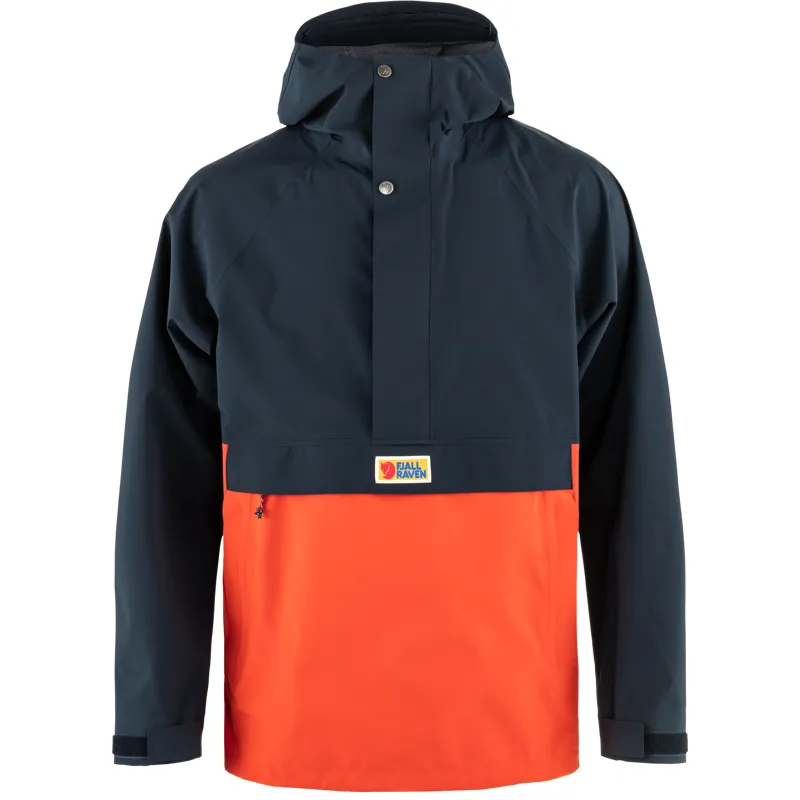 Fjallraven Mens Vardag Hydratic Anorak Dark Navy/ Flame Orange