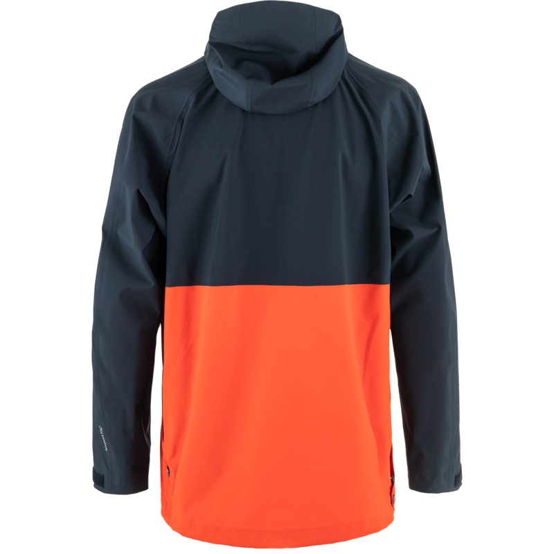 Fjallraven Mens Vardag Hydratic Anorak Dark Navy/ Flame Orange-1