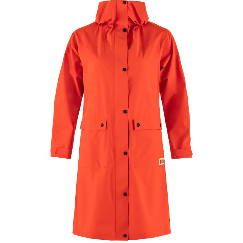 Fjallraven Womens Vardag Rain Parka Flame Orange