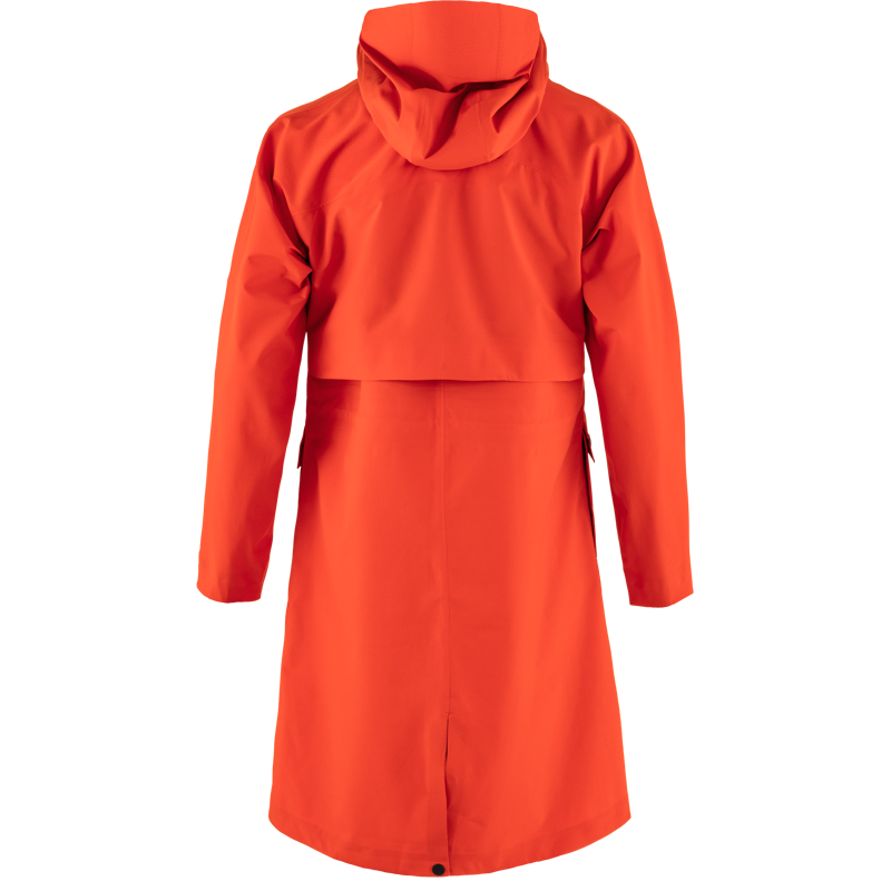 Fjallraven Womens Vardag Rain Parka Flame Orange-1