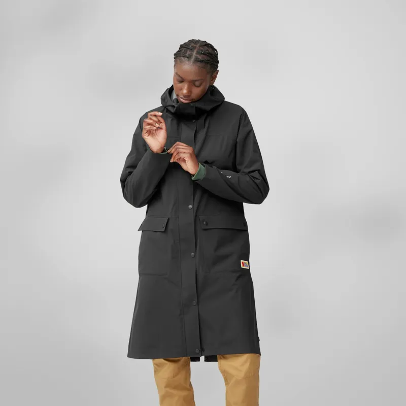 Fjallraven Womens Vardag Rain Parka Black-11
