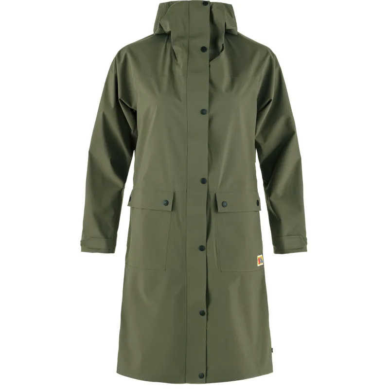 Fjallraven Womens Vardag Rain Parka Laurel Green