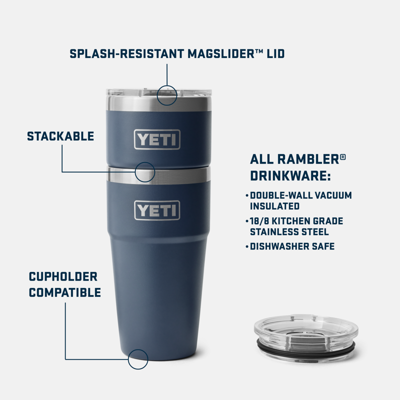 YETI Rambler 20oz Stackable Cup King Crab Orange-3