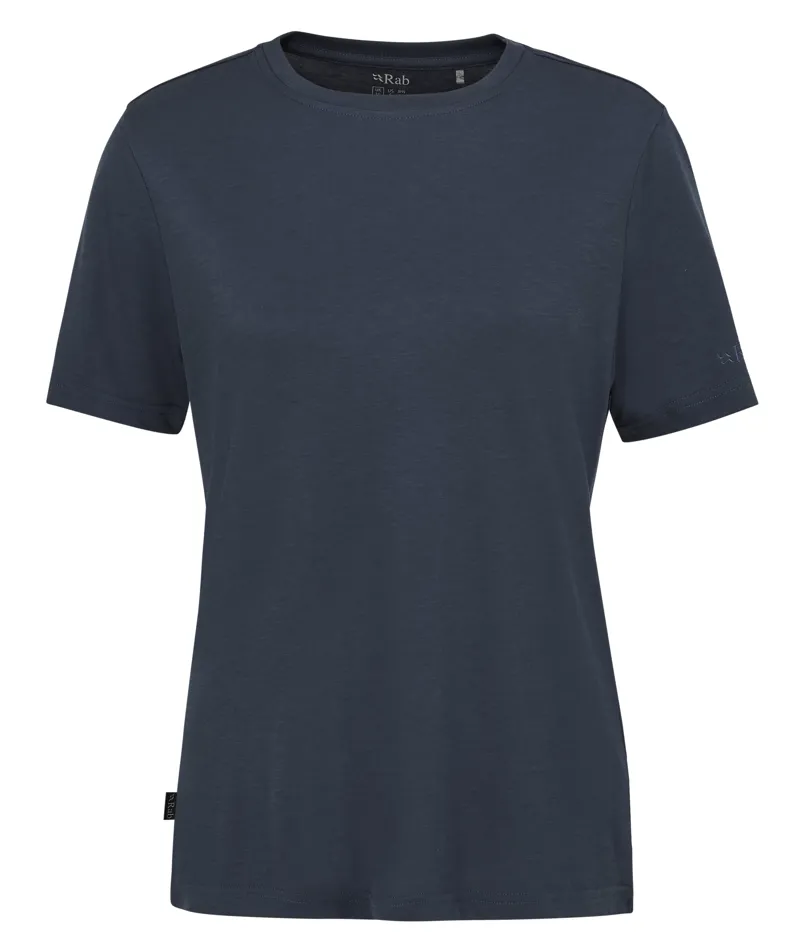 Rab Women's Crimp Logo Tee Tempest Blue