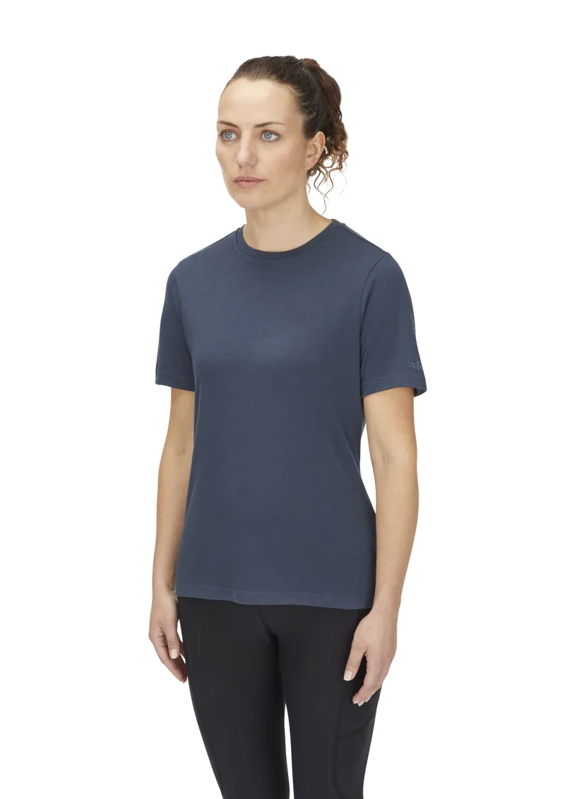 Rab Women's Crimp Logo Tee Tempest Blue-3