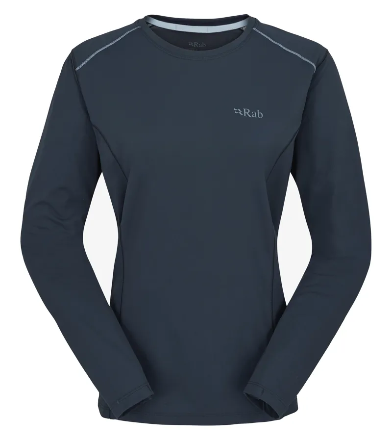 Rab Women's Force Long Sleeve Tee Tempest Blue