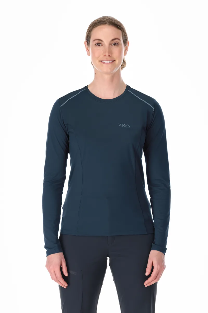 Rab Women's Force Long Sleeve Tee Tempest Blue-2