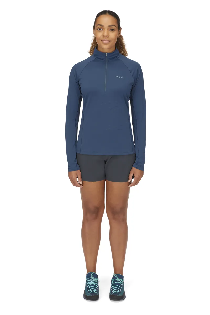 Rab Womens Sonic LS Zip Tempest Blue-5