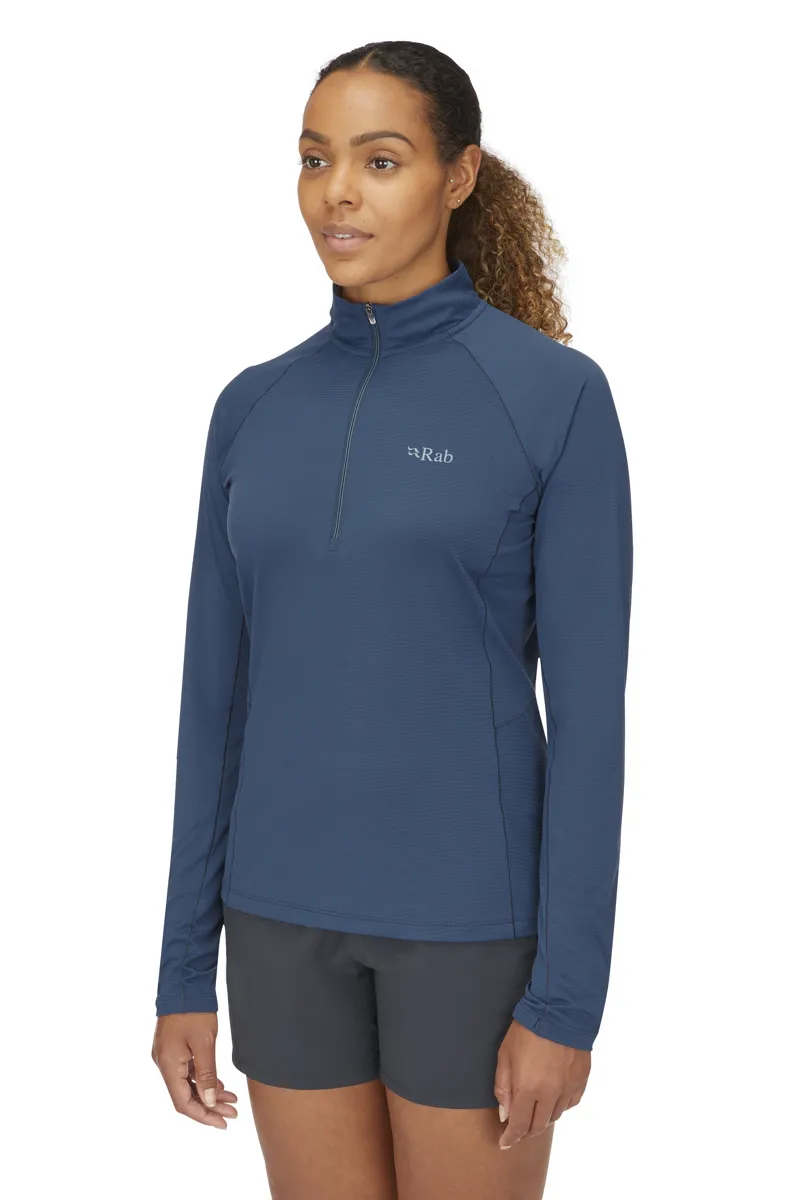 Rab Womens Sonic LS Zip Tempest Blue-3