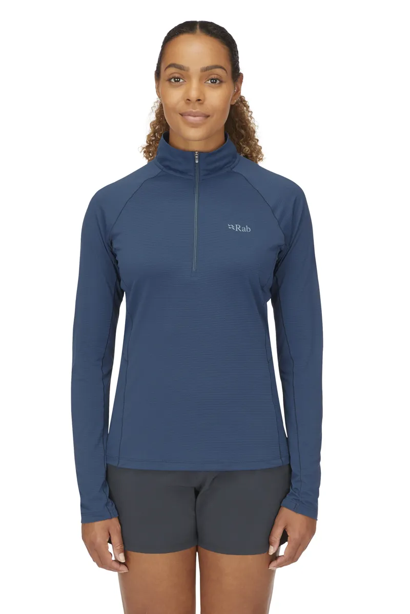 Rab Womens Sonic LS Zip Tempest Blue-2