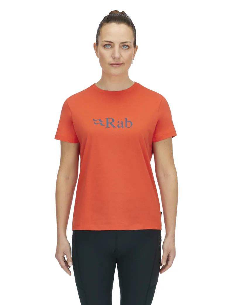 Rab Women's Tuku Logo Tee Red Grapefruit-2