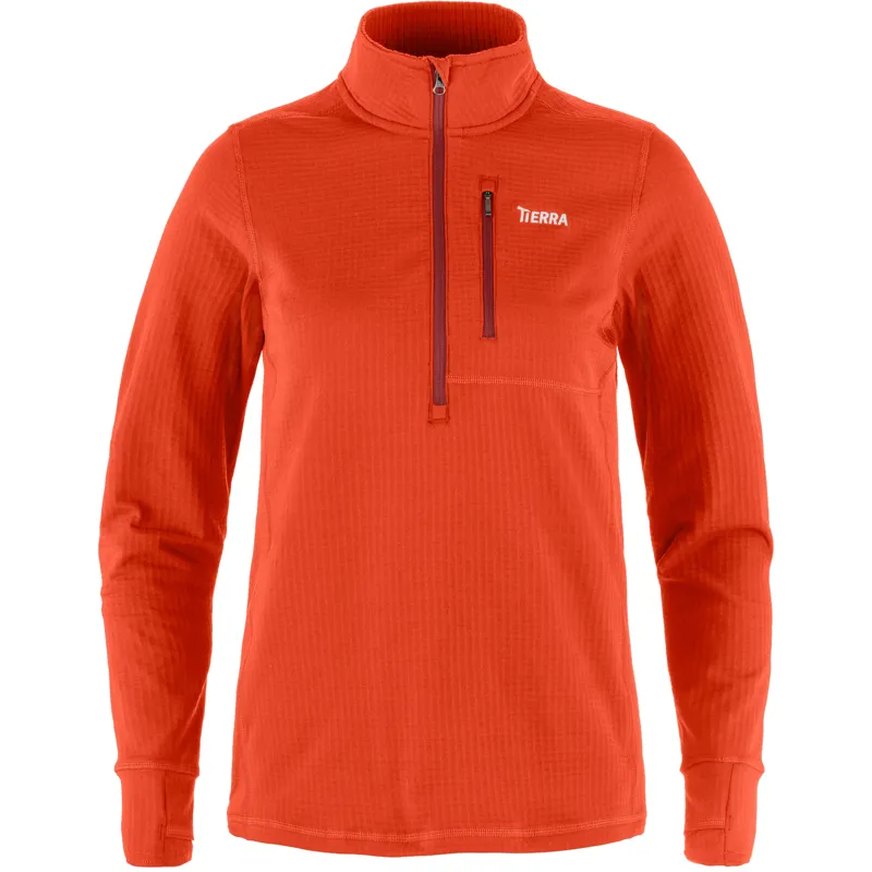 Tierra Women's Nallo Half Zip Warm Orange