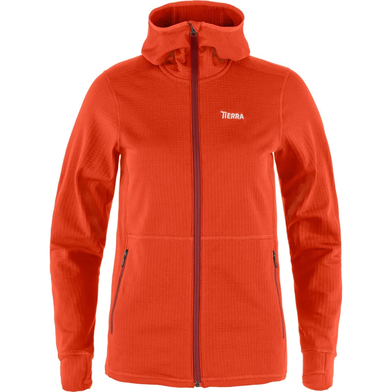 Tierra Women's Nallo Hooded Full Zip Warm Orange