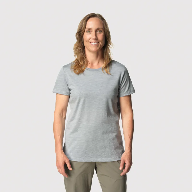 Tierra Women's Wool T-Shirt Granite Blue-2