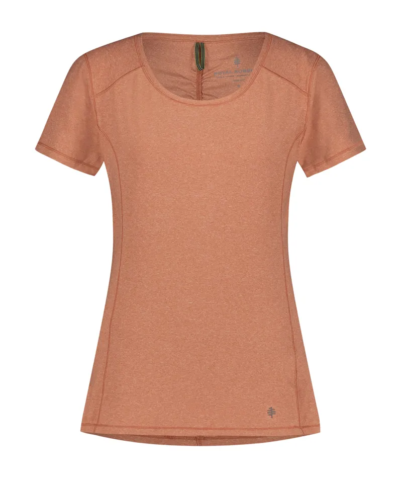 Royal Robbins Women's Amp Lite SS T-Shirt Baked Clay Heather